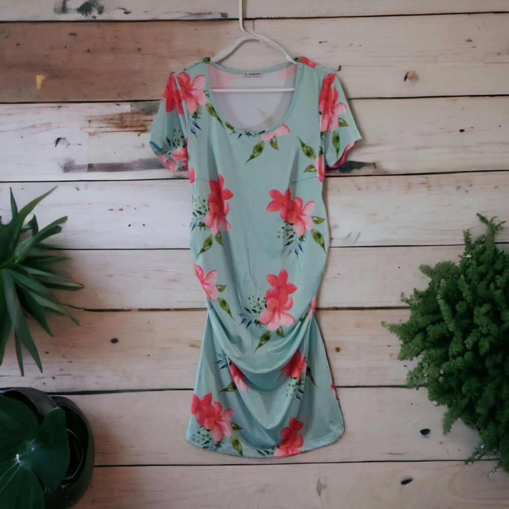 S (4-6) Ginkana Long Bodycon Maternity Dress